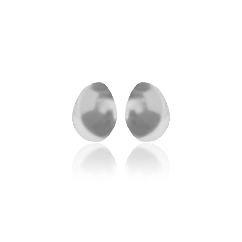 Pair of Andinia Silver Stud Earrings on a white background