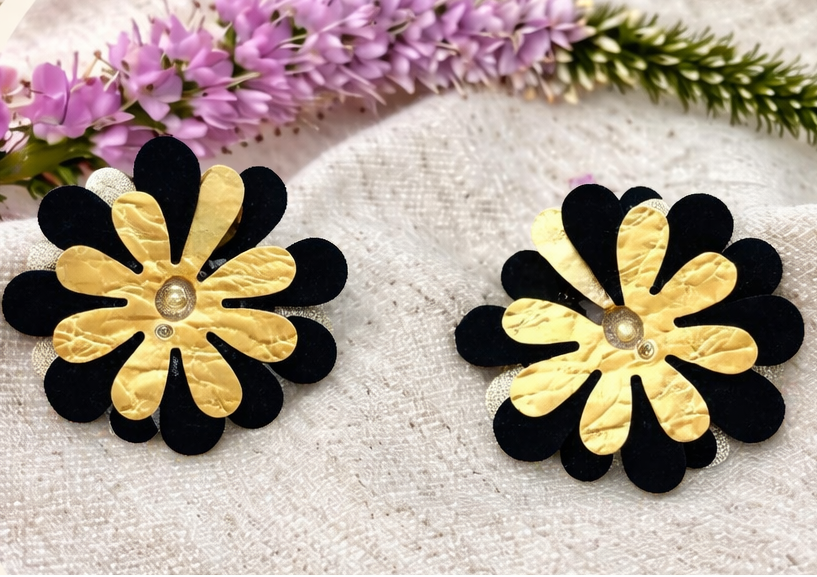 Rumbito Earings black and gray