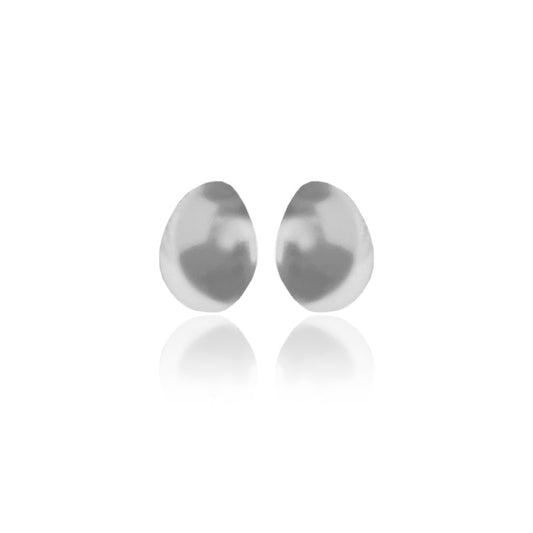 Pair of Andinia Silver Stud Earrings  on a white background