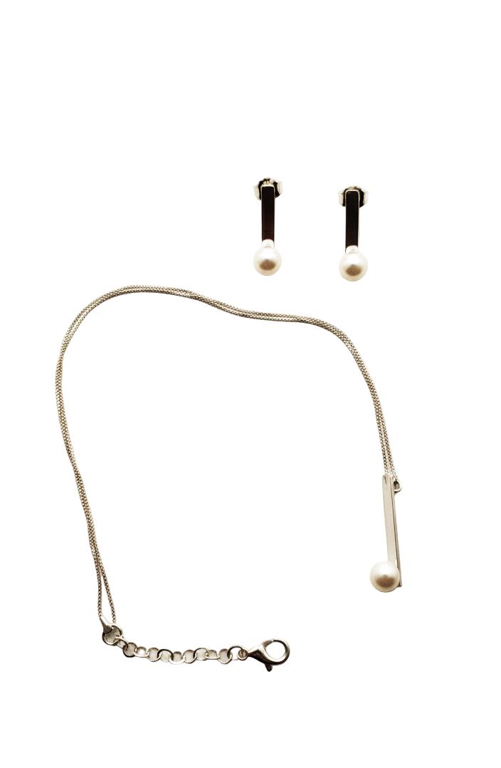 Necklace with chain and pendant on a white background