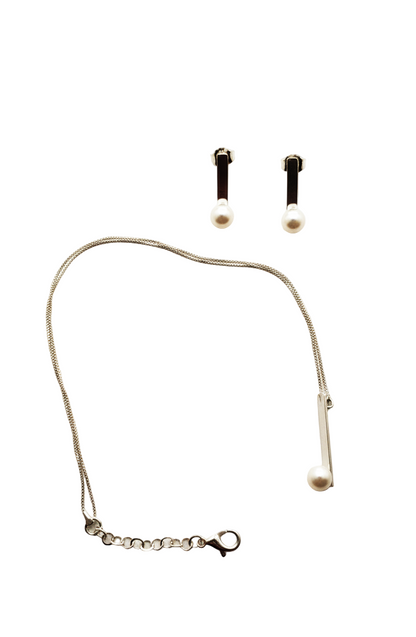 Necklace with chain and pendant on a white background