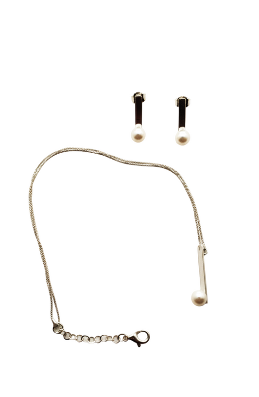 Necklace with chain and pendant on a white background