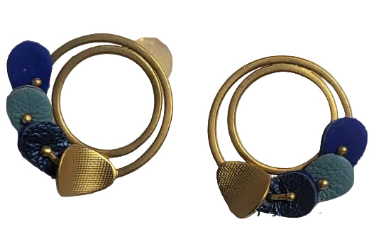 Inca Earrings - Blue and Aquamarine