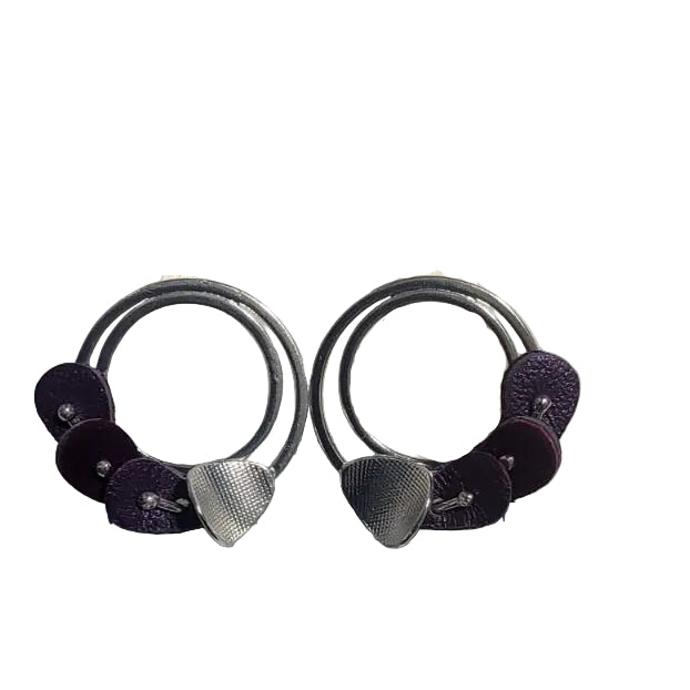 Inca Silver Earrings - Purple version