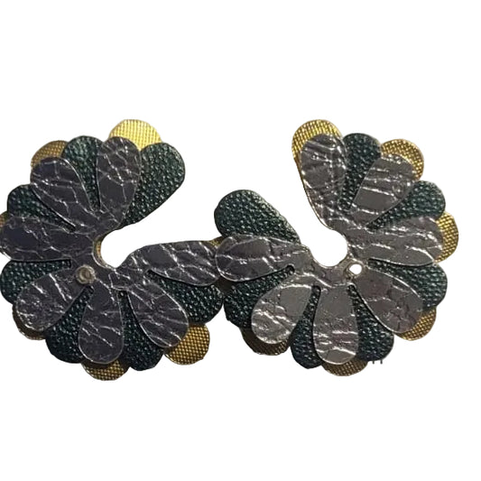 Rumbito Earings gold and green