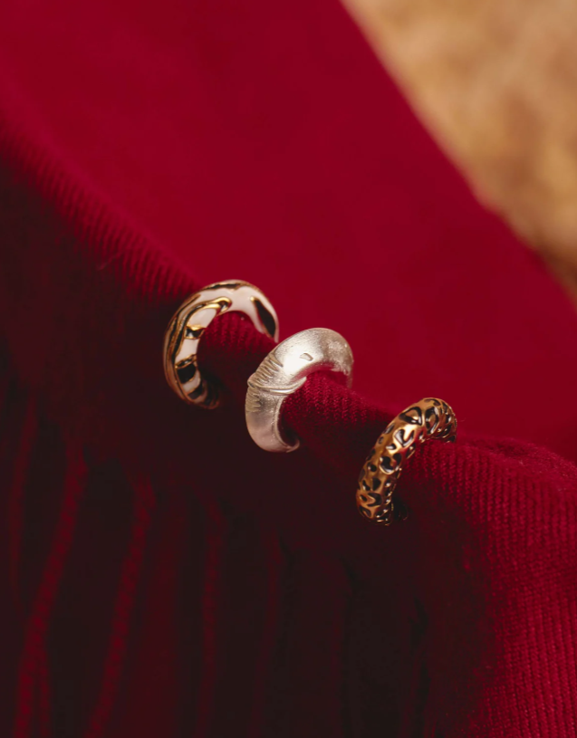 Safari Set of 3 Golden & Silver Earcuffs