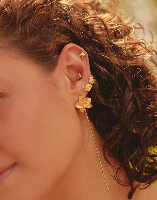 Secret Garden Golden Earrings Set of 5