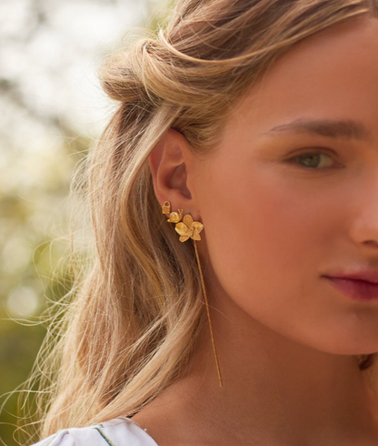 Secret Garden Golden Earrings Set of 5