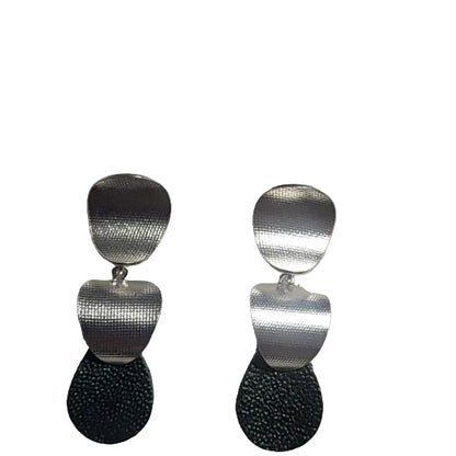 Velvet earrings Silver and Green