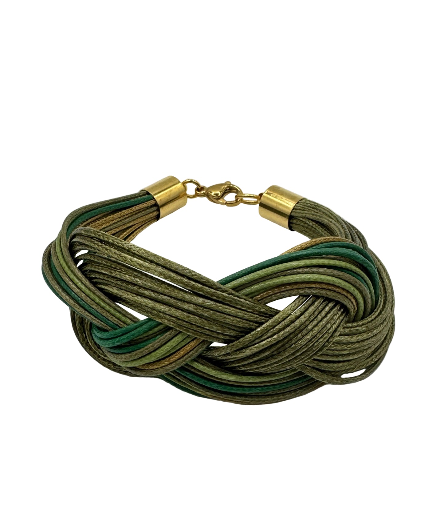 Bracelet Infinity light green, green and yellow