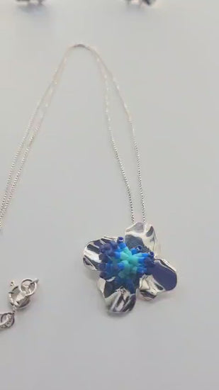 Laura Silver Necklace & Earrings Set