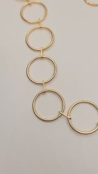 Circle Choker Golden Necklace